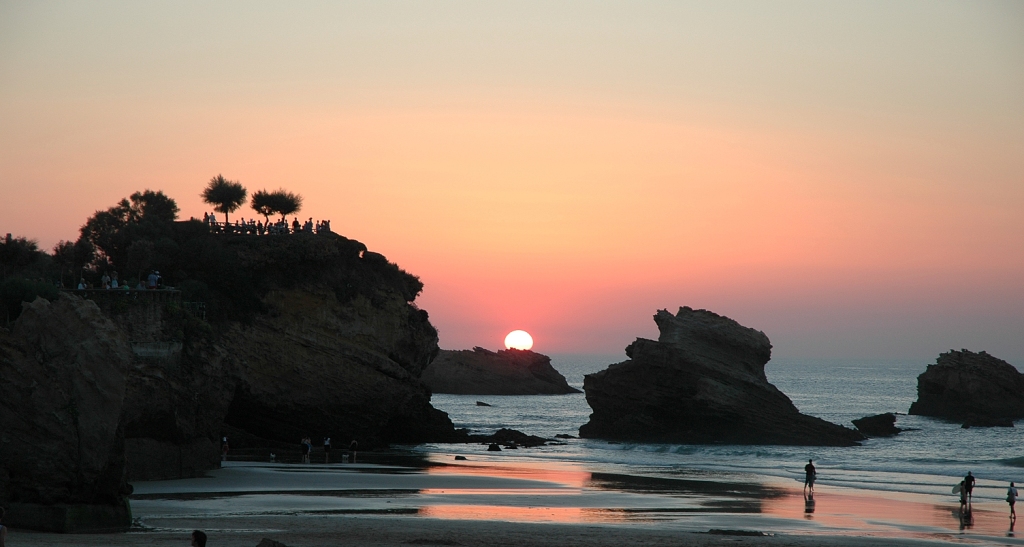 coucher de soleil biarritz