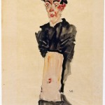 Egon Schiele-autoportrait-avec-le-nombril-a-l'air-1911